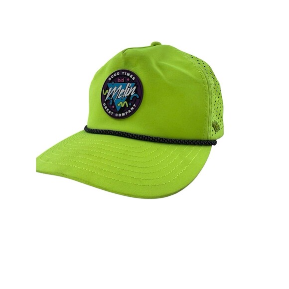 Melin Hydro Coronado Burst Neon Yellow Waterproof Snapback Hat Classic HTF Color - Picture 1 of 16